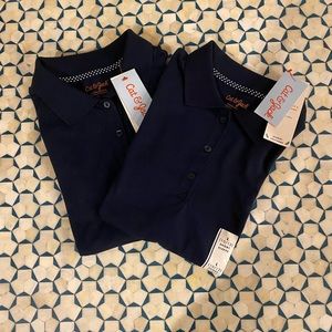 Cat and Jack Two Navy School Uniform Polo Shirts NWT size 10/12 (kids)